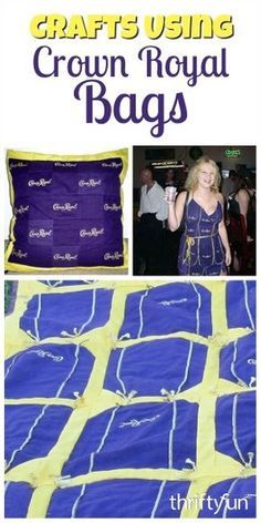 Upcycle Crown Royal Bag, Crown Royal Bags Craft Ideas Diy, Ideas For Crown Royal Bags, Crafts With Crown Royal Bags, Crown Royal Bags Ideas, Crown Royal Bags Ideas Diy, Crown Royal Diy, Cloth Crown, Pendleton Whiskey