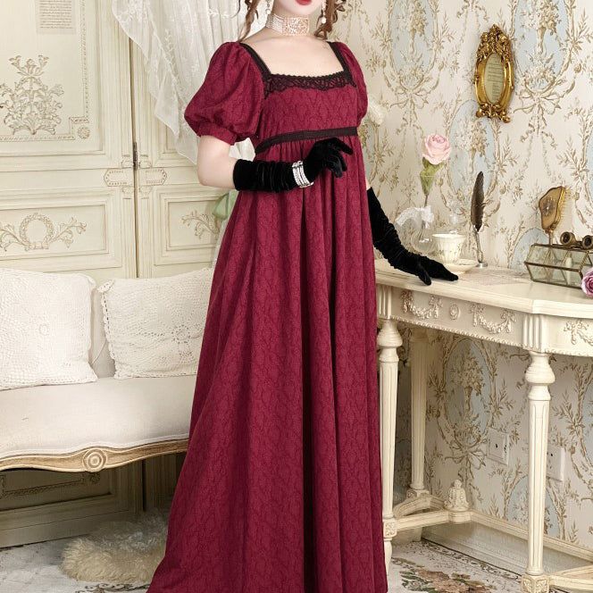 A Rococo-style dress reminiscent of an 18th century French queen. It has a distinctive long length and is decorated with lace embroidery on the neckline and waist. An elegant design that is loved over time. Try creating an elegant and glamorous atmosphere. 
 

 

 
 
 Item 
 
 Long length 
 Standard length 
 
 
 Size 
 
 
 
 
 
 
 Long length 
 
 XS size 
 
 Length: 135cm 
 Bust: 82cm 
 Underbust: 72cm 
 Waist: 62cm 
 
 S size 
 
 Length: 135cm 
 Bust: 86cm 
 Underbust: 76cm 
 Waist: 66cm 
 
 M Elegant Floor-length Dress With Lace Trim, Elegant Evening Dress With Lace Trim For Banquets, Elegant Floor-length Evening Dress With Lace Trim, Elegant Lace Trim Banquet Dress, Floor-length Lace Dress With Lace Trim For Formal Events, Formal Floor-length Lace Dress With Lace Trim, Classic Evening Dress With Lace Trim, Elegant Square Neck Dress With Lace Patchwork, Elegant Square Neck Dress With Lace Trim