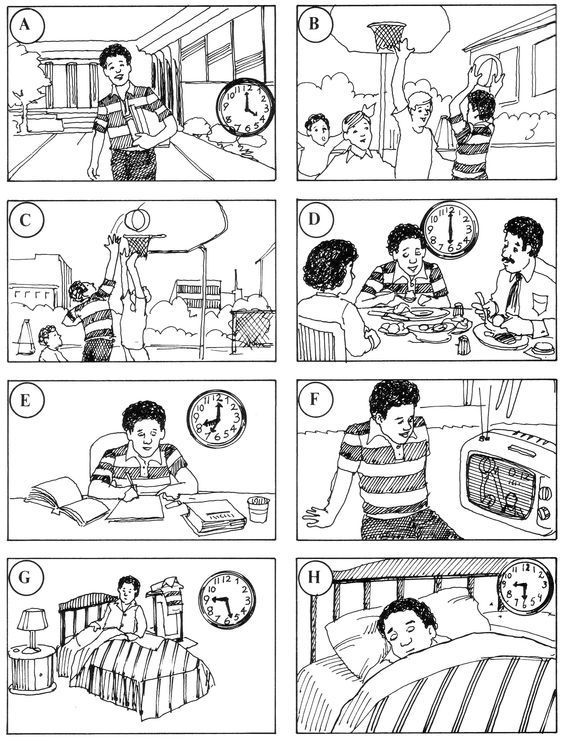 the instructions for how to wake up in bed with children and adults, including an alarm clock