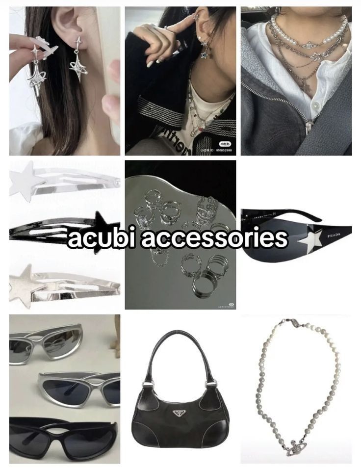 Acubi Fashion Accessories, Acubi Fashion Guide, Acubi Essential, Acubi Accessories, Chunky Jewelry Outfit, Types Of Aesthetics List, Acubi Jewelry, Acubi Outfit, Hairstyles For Boys