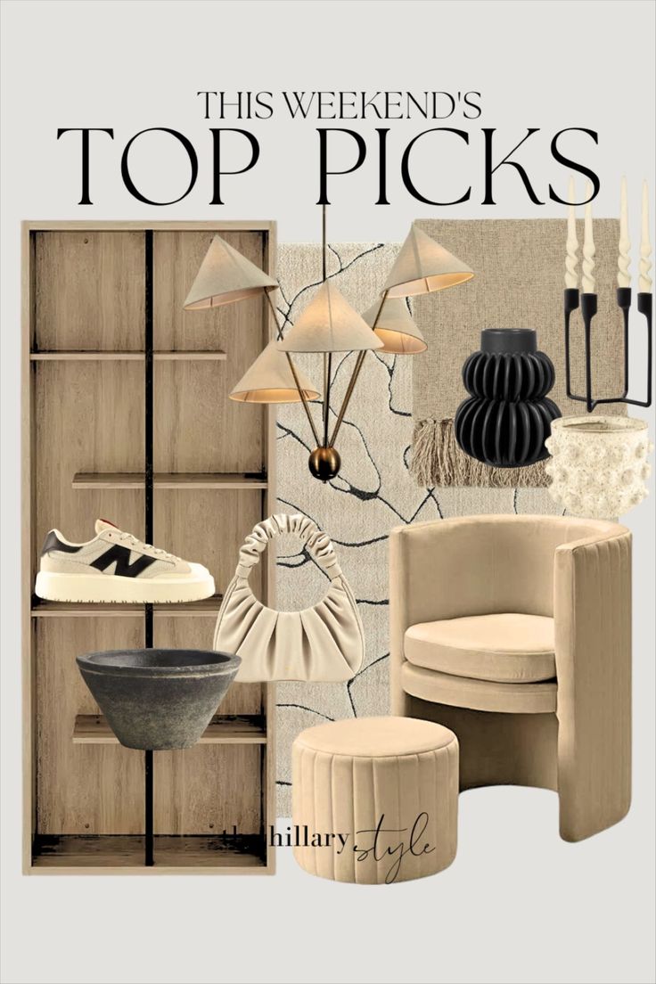 this is an image of a magazine cover with furniture and accessories on display in it