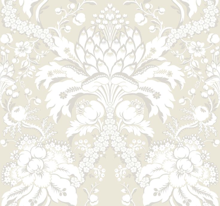 a wallpaper with white flowers and leaves on it