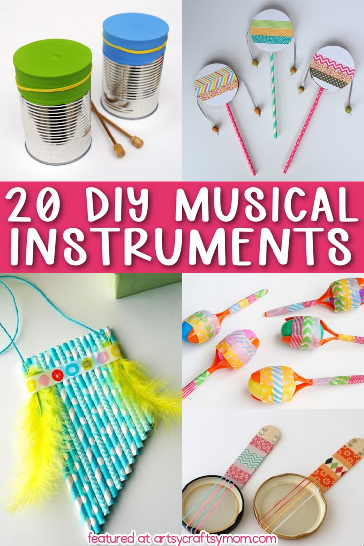 20 diy musical instruments for kids to play with