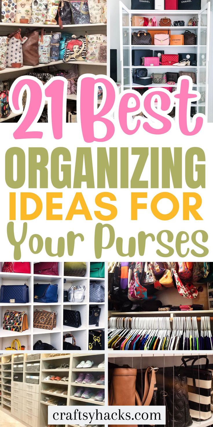 the best organizing ideas for your purses in this post - it - yourself closet