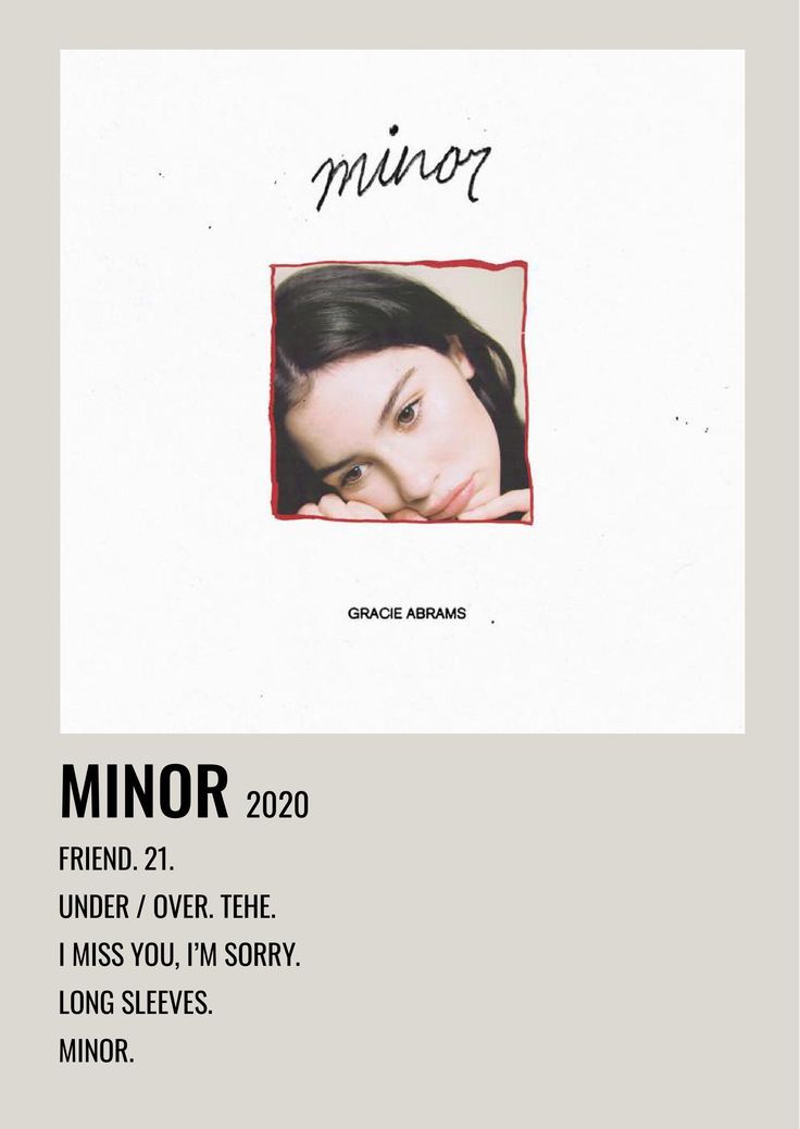 an advertisement for the minor album, minor