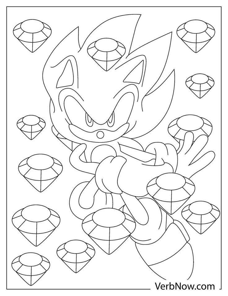 sonic the hedge coloring pages for kids to print out and color with their favorite characters