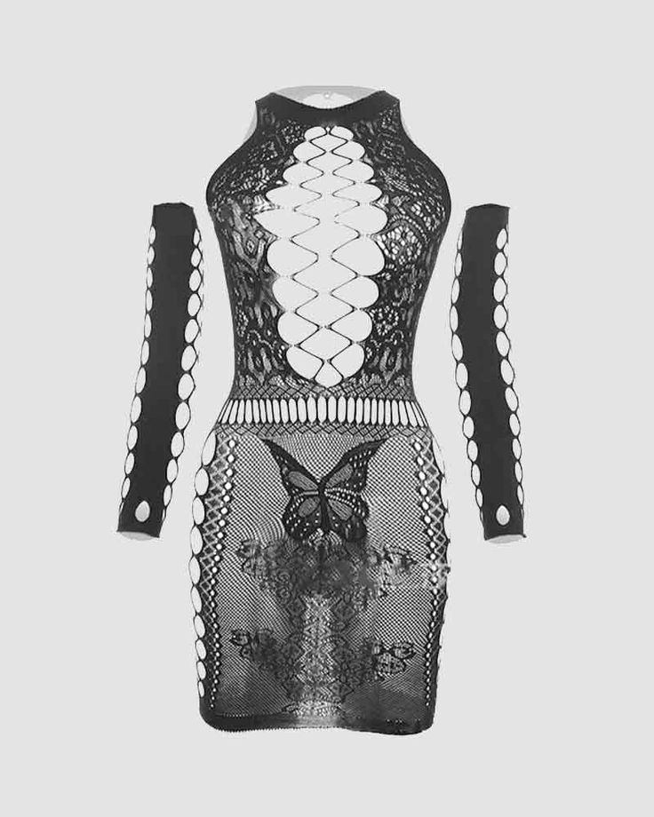 Details: Sexy fishnet bodycon dress with see through designDress Length: ShortSleeve Length: Long SleevesMaterials:90% Polyester + 10% Spandex Cut Out Dress, Out Dress, Design Dress, Maxi Dresses Casual, Festival Dress, Crop Top Blouse, Maxi Dress Party, Knitwear Cardigan, Dress Cuts