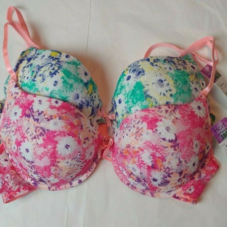 I Am Excited To Bring You This Great Deal Of Fabulous Underwear 2 Set Of Hers By Herman Bra Bra Size: 38c Summer Multicolor Bra, Fitted Floral Print Summer Bra, Summer Floral Print Fitted Bra, Spring Floral Print Multicolor Bra, Multicolor Push-up Bra For Summer, Stretch Multicolor Bra, Fitted Multicolor Bra With Padded Cups, Fitted Multicolor Bra With Floral Print, Spring Beach Push-up Bra