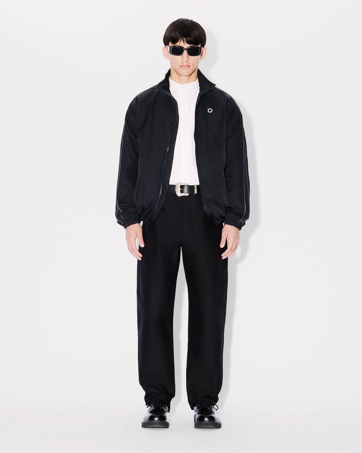 'Boke Flower 2.0' tracksuit jacket.Two side pockets.One inside welt pocket.Two-way zip. Sporty Streetwear Outerwear With Zip Cuffs, Sporty Outerwear With Zip Cuffs For Streetwear, Athleisure Outerwear With Relaxed Fit And Side Pockets, Relaxed Fit Athleisure Outerwear With Side Pockets, Athleisure Outerwear With Zip Fly For Streetwear, Sporty Track Jacket With Zip Cuffs For Work, Techwear Track Jacket For Streetwear, Casual Black Track Jacket With Zip Cuffs, Black Sporty Track Jacket With Side Pockets