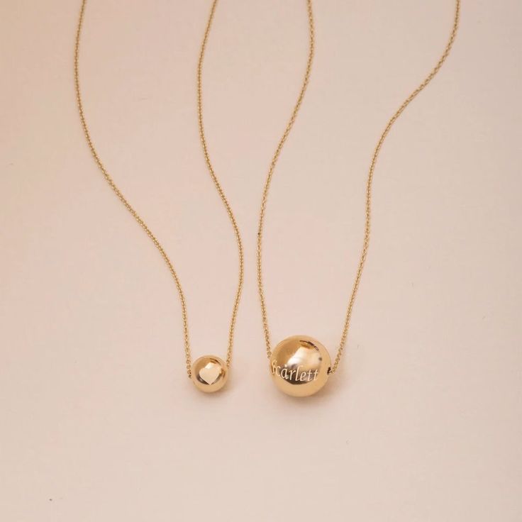 14K Real Gold Sparkle Ball Necklace, Minimalist Gold Ball Charm Necklace, Yellow Gold Hollow Bead Ball Choker Necklace, Tiny Sphere Ball Daily Necklace is a Great Gift For Her ► Adding a customized tiny bar at clasp may be a good idea: https://etsy.me/3cn9OQ5 Material: Solid Gold, real gold (not gold filled or gold plated) Karat: 14K (585) Available gold color: Yellow gold Chain Length - 14 inches Chain Length - 16 inches adjustable 15 inches (choker) Chain Length - 18 inches adjustable 16 inches Chain Length - 20 inches adjustable 18 inches Chain Length - 22 inches adjustable 20 inches We put a second circle on the chain to able to use adjustable. You can also buy the ball earring as complement this ball necklace via the following link: https://www.etsy.com/listing/653211369/14k-solid-gol Minimalist Adjustable Ball Chain Necklace, Minimalist Sphere Jewelry For Everyday, Everyday Minimalist Sphere Jewelry, Everyday 14k Gold Round Beads Necklace, Minimalist Ball Chain Jewelry Gift, Minimalist 14k Gold-filled Beaded Necklace As Gift, Minimalist Ball Chain Necklace As Gift, Rose Gold Ball Chain Necklace As Gift, Gold Necklaces With Polished Beads For Everyday