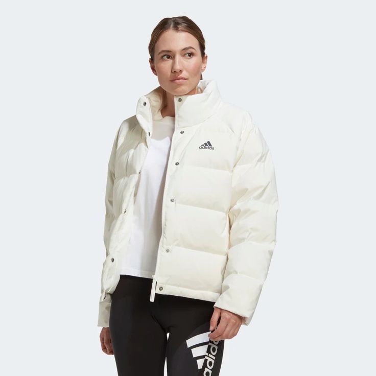 adidas Helionic Relaxed Down Jacket - White | Women's Hiking | adidas US Women Coat, Adidas Shop, Hiking Women, Jd Sports, Adidas Online, Adidas Performance, White Adidas, Puffer Coat, Chester