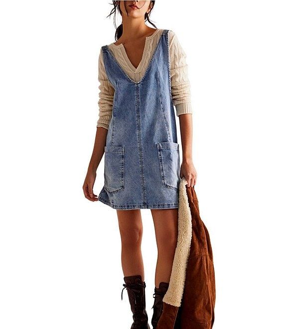 Free People
We The Free High Roller Denim Scoop Neck Sleeveless Overall Dress #freepeople #denim #casual #businesscasual #dress #style #fashion High Roller, Contemporary Dresses, Jean Dress, Mini Robes, Daytime Dresses, Follow Your Heart, Cozy Sweater, Overall Dress, Denim Overalls