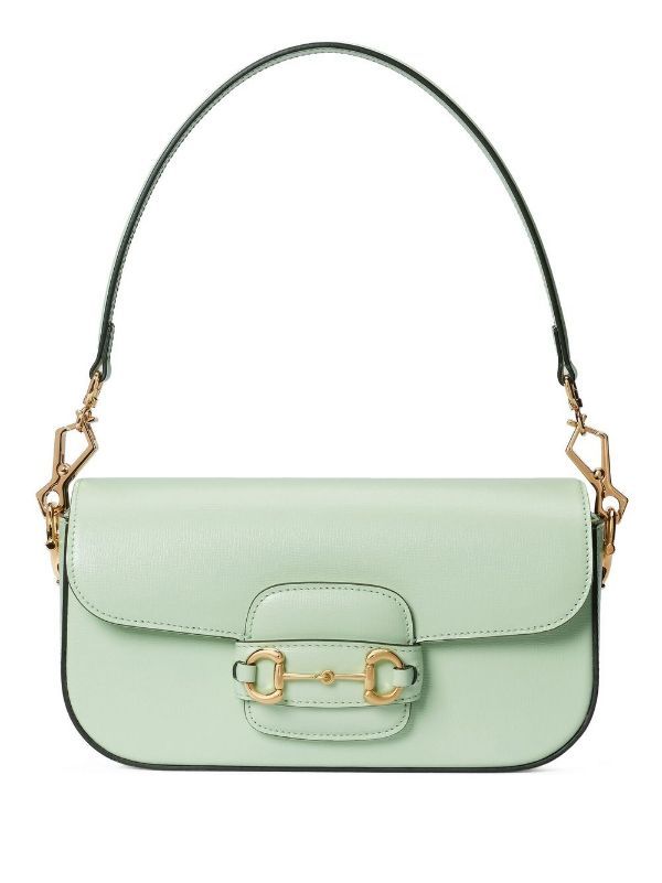 Gucci Horsebit 1955 Small Shoulder Bag - Farfetch Gucci Mini, Gucci Horsebit, Leather Shoulder Handbags, Pretty Bags, Leather Cap, Beach Tote Bags, Small Shoulder Bag, Cute Bags, Bags Purses