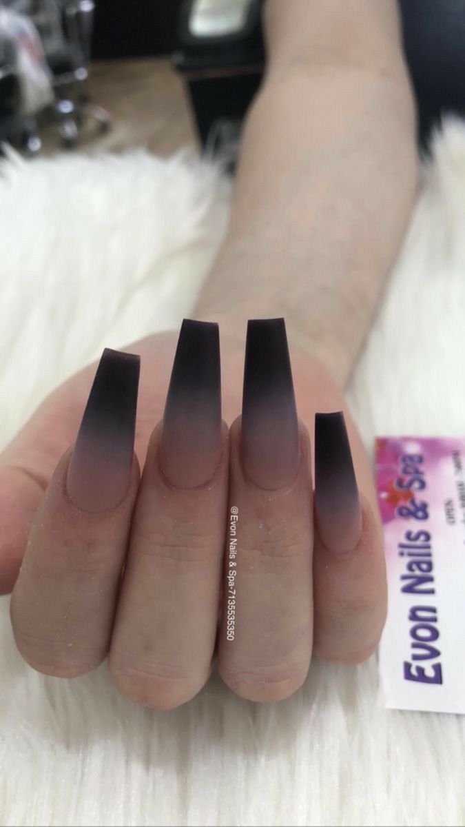 Black Acrylic Nail Designs, Black Acrylic Nails, Long Acrylic Nail Designs, Ombre Acrylic Nails, Edgy Nails, Goth Nails, Matte Nails Design, Simple Acrylic Nails, Glow Nails