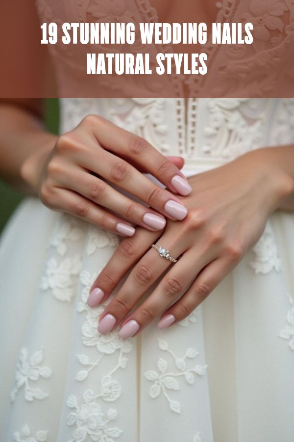 a woman in a wedding dress with her hands on her chest and the words 19 stunning wedding