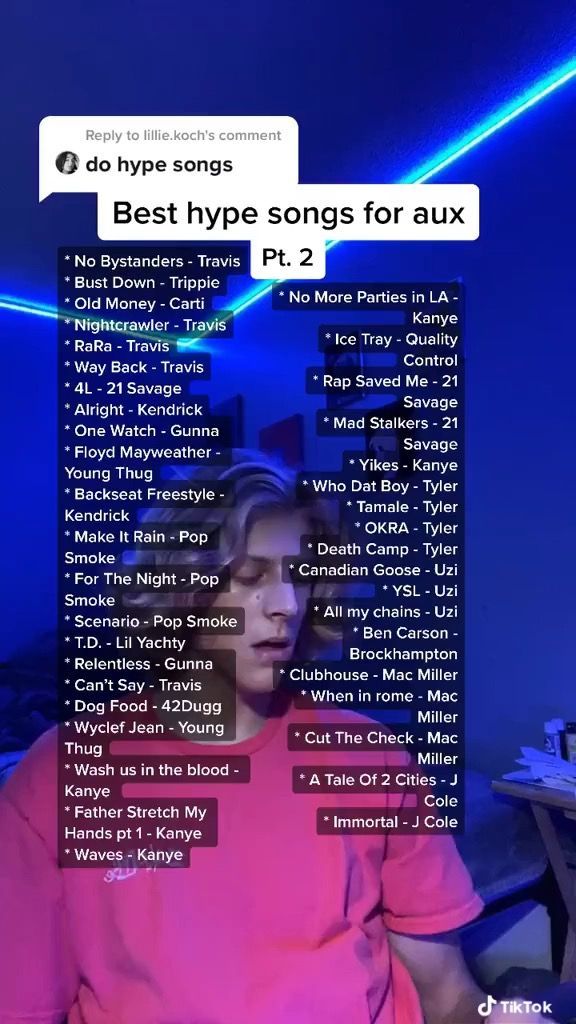 a man sitting in front of a computer screen with the words best hype songs for