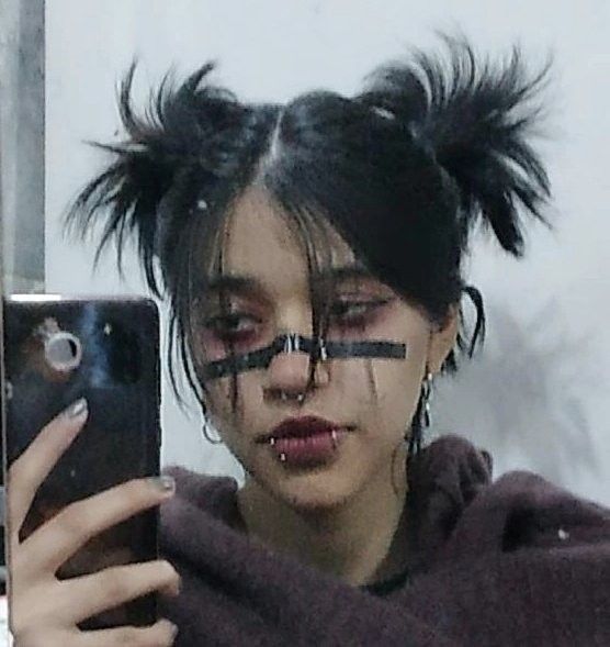 Choso Jujutsu Hairstyle, Choso Outfits Ideas, Choso Eye Makeup, Diy Choso Cosplay, Chose Hairstyle Jjk Tutorial, Choso Makeup Girl, Jujutsu Kaisen Hairstyle, Choso Hair Tutorial Long Hair, Choso Halloween Girl