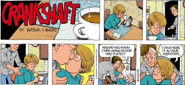 a comic strip with an image of a woman talking to a man