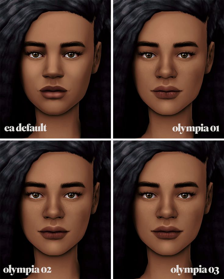 four different angles of the face of a woman