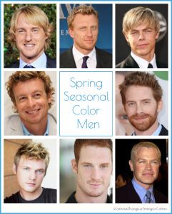 Celebrities with Spring Coloring Light Spring Men, 30 Something, True Spring, Colour Analysis, Clear Spring, Spring Palette, Spring Color Palette, Summer Color Palette, Personal Color