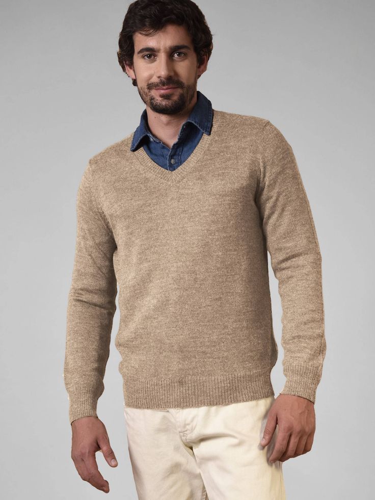 Our most-loved men's sweater collection has a new addition! We are happy to announce our men's v-neck sweater in the color "sand". With a classic look and quality construction, you will be sure to love yours for years to come. Product Details: 100% Baby Alpaca V-Neck Fits True-to-Size Made in Peru Care: Hand-wash in cold water with a mild detergent or dry clean. Free Shipping over $75 V Neck Sweater Men, Men's V Neck Sweaters, Alpaca Sweater, Color Sand, Sweater Collection, Sweater Men, Baby Alpaca, Men's Sweater, V Neck Sweater