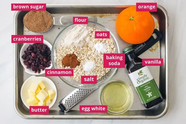 an image of ingredients for baking on a tray