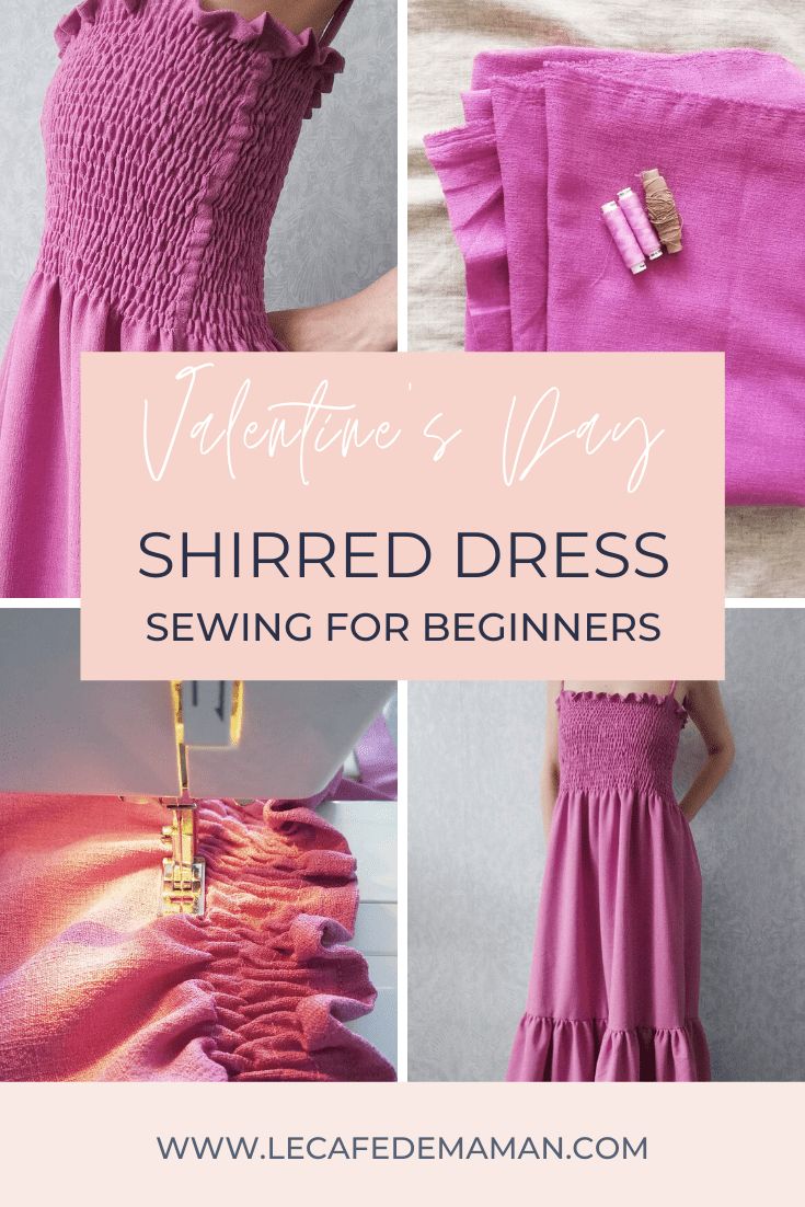 sewing pattern for a dress with ruffles on it and the words, valentine's day shred dress sewing for beginners