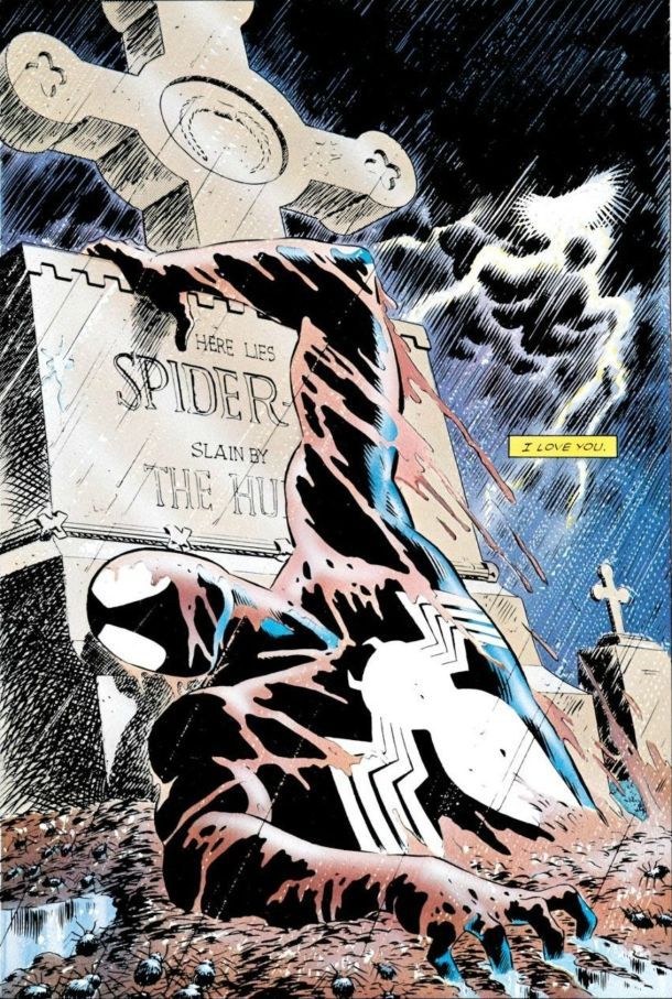 the cover to spider - man vol 1, drawn by mark waison and inked in pencil