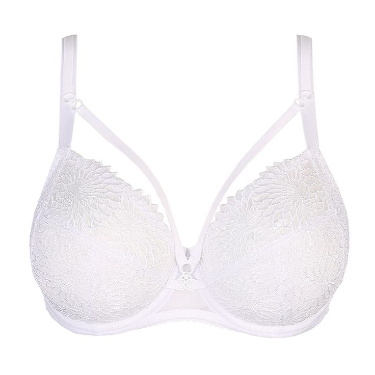 The PrimaDonna Sophora collection offers a timeless design and unsurpassed figure-shaping. This full cup bra is sexy, comfortable and super-luxurious. The removable straps accentuate your feminine cleavage. Looks great under a V-neck top! Graphic embroidery in crisp white is feminine, summery, and perfect for brides-to-be. Style # 016-3181 Style: Full Cup Underwired Bra Fabric: 60% Polyamide, 25% Polyester, 15% Elastane Design: This underwired three-part full cup bra completely cover your breasts, providing comfort and great lift; while not compromising the luxurious look and feel. The side seam centers the breasts for a perfectly round shape. The removable decorative straps accentuate your feminine neckline. Beautiful under a V-neck top! Fit and Tips: True to size. Padded Underwire White Nursing Bra, White Padded Underwire Nursing Bra, Elegant White Nursing Bra With Removable Pads, Elegant White Nursing Bra, Elegant Nursing Bra With Removable Cups, Elegant Nursing Bra With Adjustable Straps And Underwire, Elegant Nursing Bra With Padded Underwire Cups, Elegant Full Cup Padded Nursing Bra, Elegant Full Cup Nursing Bra With Padded Cups