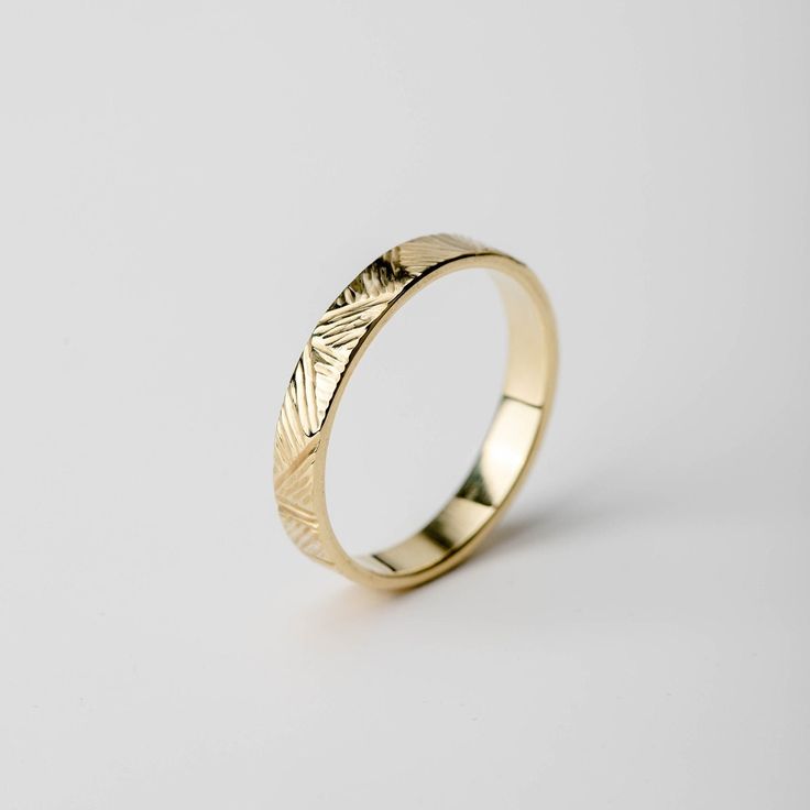 Unique Wedding Band 14K Gold Men Women - His and Hers Hand Carved Wedding Ring Custom - Kyklos Jewelry A unique ring made of 14k solid gold with softened edges for comfort. Engrave the ring with no extra cost. High polished wedding band. 100% handcrafted with love! D E T A I L S ● Material: 14K solid gold, 14K white gold, 14K rose gold ● Finish: High polished ● Dimensions: 3.5mm width, 1.3 thickness R I N G ∙ S I Z I N G For General Reference: ● we use standard US Ring Sizing ● an average women' Heirloom 14k Gold Wedding Bands, Engraved Round Cut Ring Stamped 14k For Wedding, Engraved 14k Wedding Ring, Heirloom Gold Engraved Wedding Ring, Gold Engraved Ring With Decorative Band For Wedding, Gold Engraved Wedding Ring With Decorative Band, Gold Rings With Decorative Band For Wedding, Round Engraved 14k Gold Wedding Ring, 14k Gold Engraved Ring With Diamond Cut For Wedding