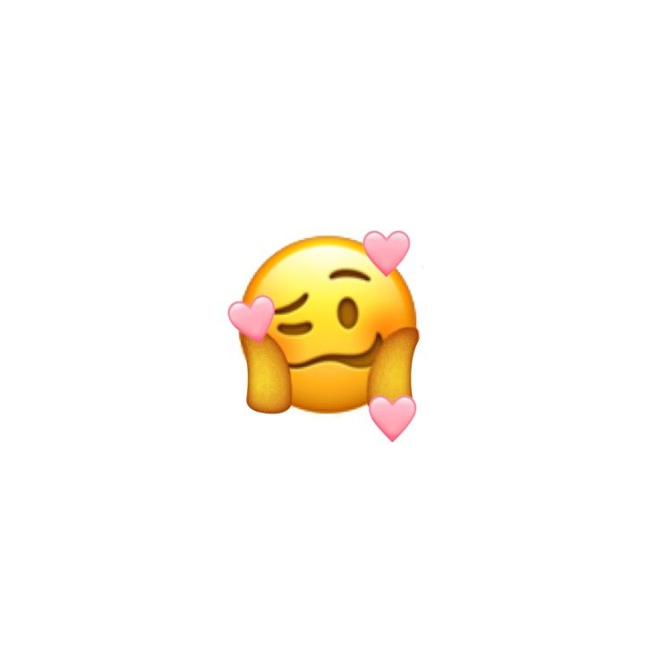 an emoticion with hearts on it's nose and the caption says, i love you