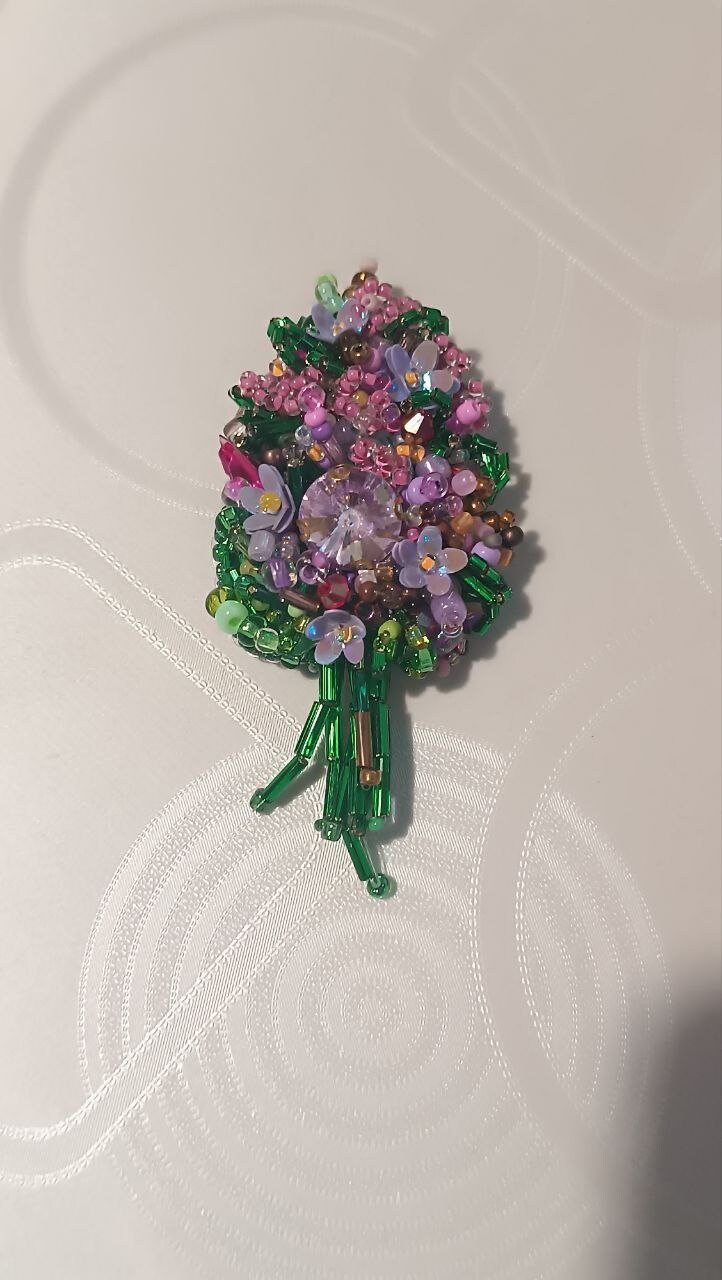 Brooch Flower bouquet, made of beads and rhinestones Broche Bouquet, Brooch Flower, Flower Brooch, Flowers Bouquet, Brooch Pin, Brooches, Ukraine, Gift Card, Ships