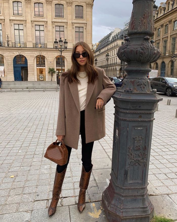 How To Wear Jeans, Winter Mode Outfits, Chique Outfit, High Boots Outfit, Fall Boots, Looks Street Style, Mode Inspo, Oversized Blazer, Look Vintage