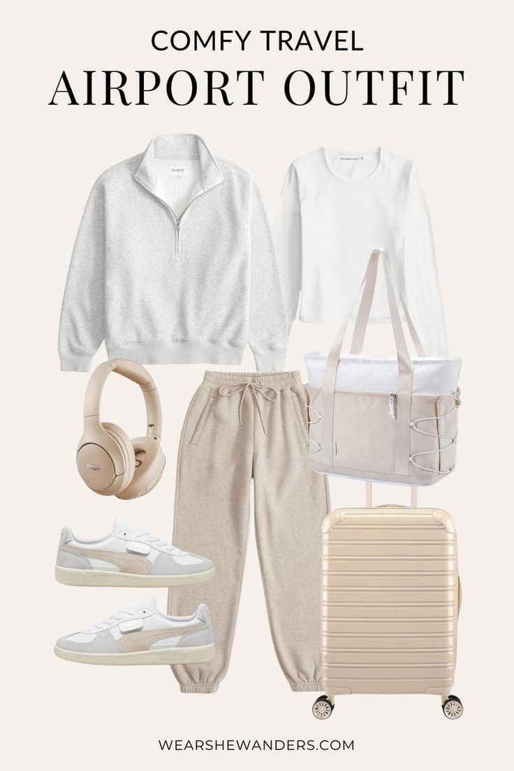 Comfy Travel Outfits to Wear to the Airport and Beyond — Wear She Wanders Sicily Trip, Airport Outfit Winter, Stylish Travel Outfit, Chic Airport Outfit, Comfy Airport Outfit, Comfortable Travel Outfit, Airport Outfit Summer, Cute Travel Outfits, Comfy Travel Outfit