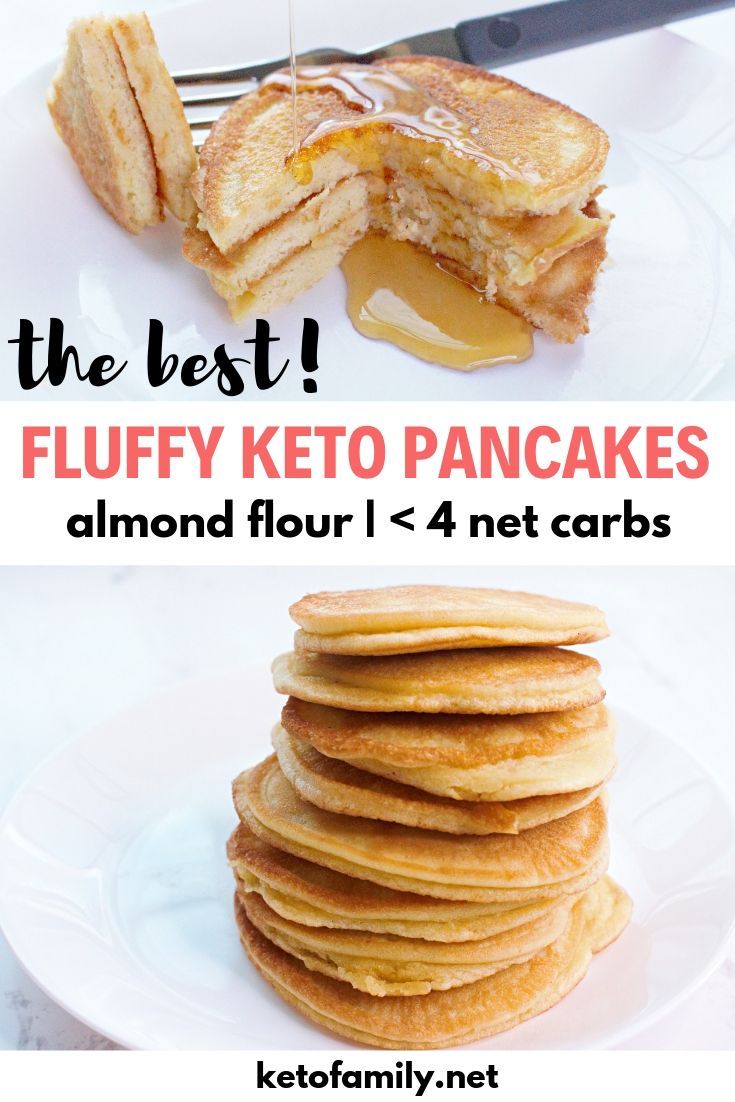 the best fluffy keto pancakes are made with almond flour and 4 net carbs