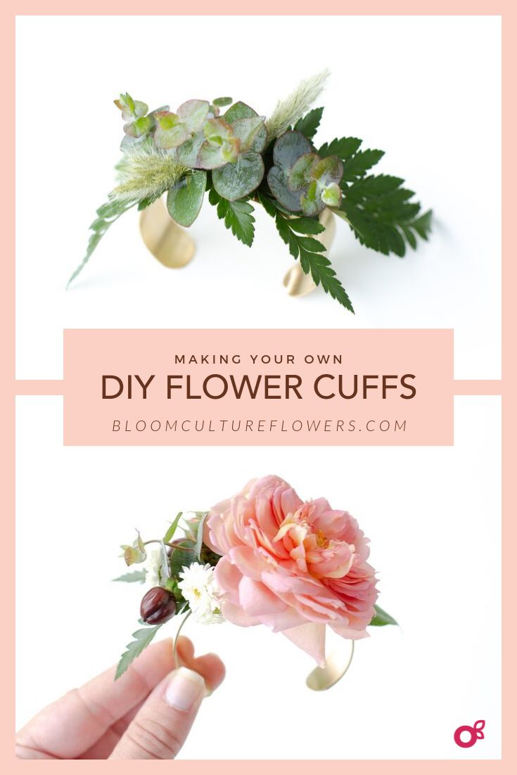 three different types of flowers with the words making your own diy flower cuffs