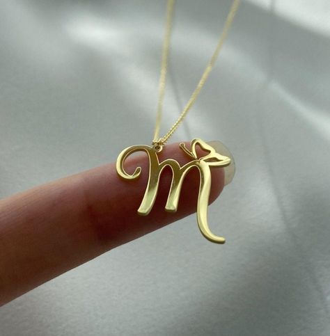 14k Gold initial Necklace With Butterfly , Initial Necklace , Personalized Necklace , Letter Necklace, Personalized Gift, Christmas Gift Gold, Rose gold, Silver Mothers Day Gift - Mothers Day Gift - Perfect for Christmas Gift - Personalized Handmade Silver Jewelry crafted with love from solid sterling silver in TEXAS. ►HOW TO ORDER 1- Please select your preferred chain length from the menu. 2- Please select your preferred color of the chain and the number of letters from the menu. 3- Please writ M Gold Pendant, Gold Initial Letter Necklace For Valentine's Day, Elegant Initial Pendant Necklace For Mother's Day, Gold Initial Pendant Name Necklace For Mother's Day, Gold Letter Initial Necklace As Personalized Gift, Elegant Initial Pendant Necklace As Gift, Elegant Gold Initial Necklace With Name Detail, Elegant Charm Necklace With Birth Flower And Initial Pendant, Elegant Gold Initial Necklace With Custom Name