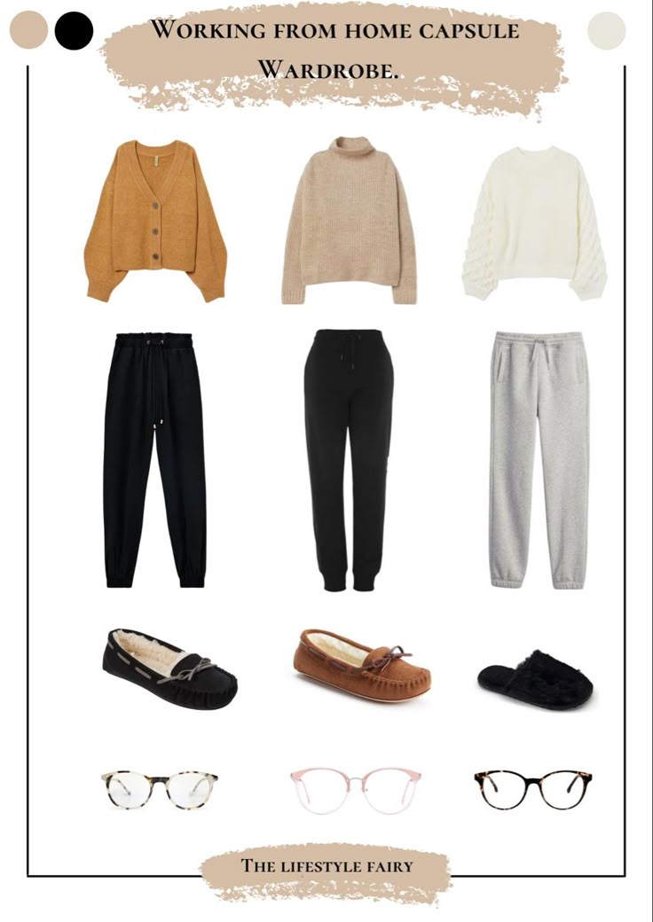 Causal Home Outfit, Work From Home Outfits Women Winter, Comfy Casual Capsule Wardrobe, Comfy Outfit For Home, Casual Chic Home Outfit, Work From Home Casual Outfits, Work From Home Outfit Fall, Comfy Winter Office Outfit, Chic Home Outfit