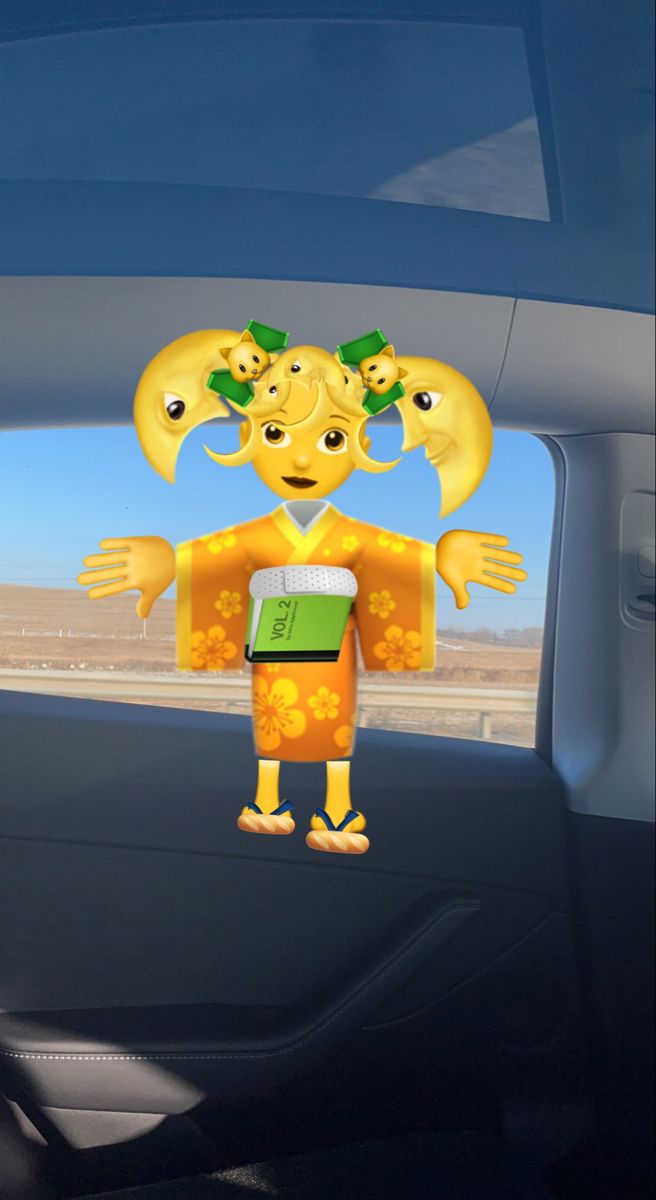 an image of a cartoon character in the back seat of a car