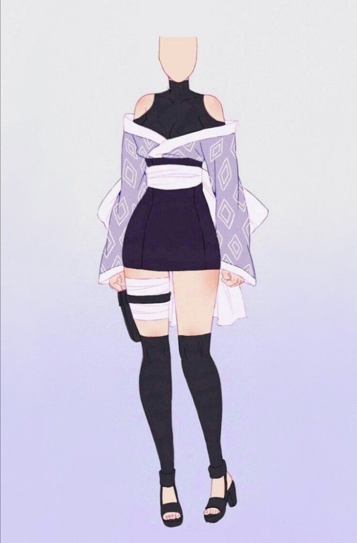 a drawing of a woman with white hair and black stockings on her legs, wearing thigh high socks