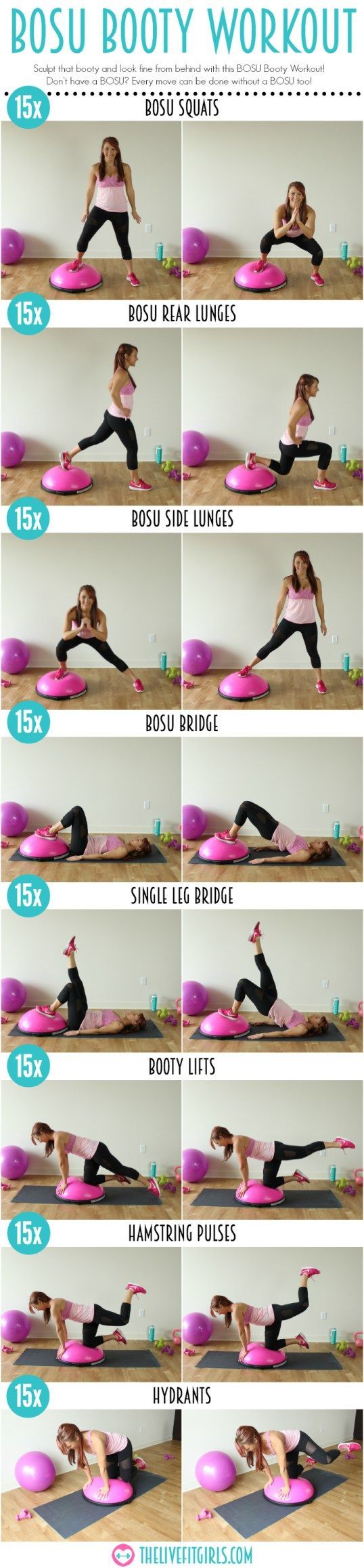 Bosu Booty Workout Bosu Exercises, Bosu Ball Workout, Bosu Workout, Powerlifting Gym, Ball Workouts, Ball Workout, Gym Antrenmanları, Bosu Ball, Muscle Abdominal