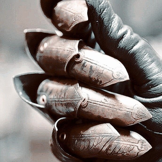 a person's hand is holding some metal objects