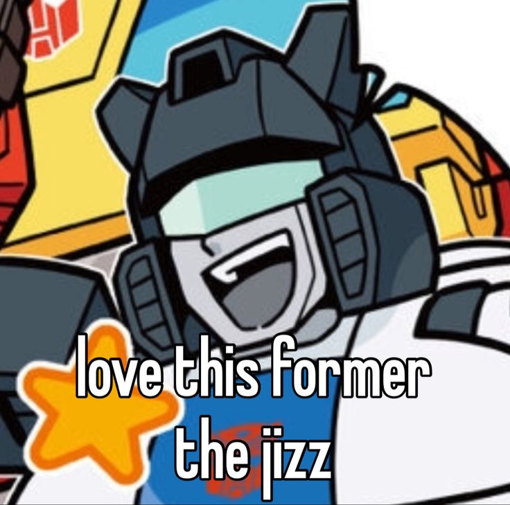 an image of a cartoon character with the words love this former the jizz