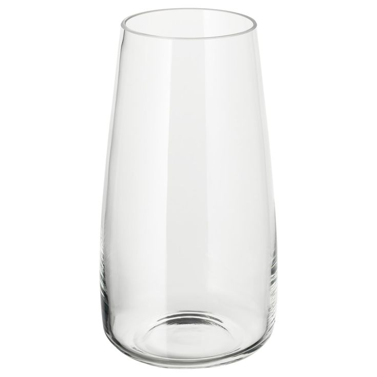 a clear glass is shown on a white background