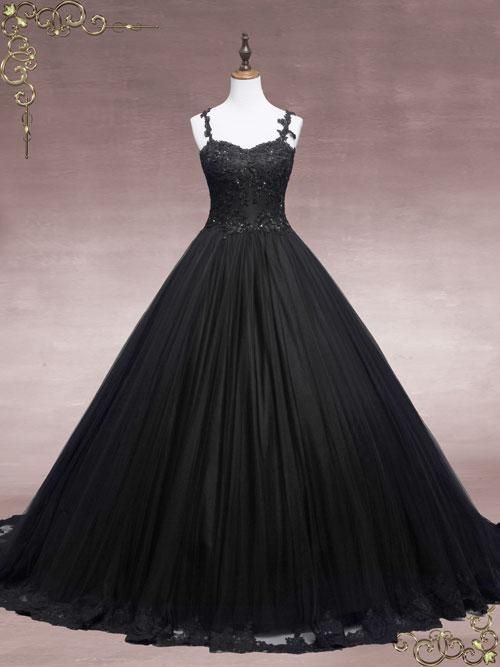 Black Lace Ball Gown Wedding Dress | Faith Black Lace Ball Gown, Lace Ball Gown Wedding Dress, A Black Wedding, Black Lace Wedding Dress, Black Lace Wedding, Black Wedding Gowns, White Bridal Gown, Wedding Dresses Lace Ballgown, Black Ball Gown