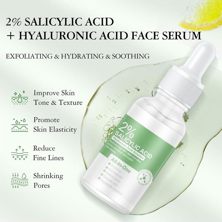 with Hyaluronic Acid, Hydrating Serum for Face, Soothing Face Serum for Acne, Fine Lines, Daily Face Moisturizer for All Skin Types, 30 ml / 1 fl oz Best Serum For Face, Hair Poster Design, Salicylic Acid Serum, Moisturizer For All Skin Types, Photoshop Editing Tutorials, Serum Skincare, Best Face Serum, Product Card, Skincare Serum