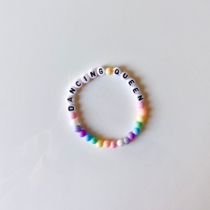 Beaded ABBA Dancing Queen Inspired Bracelet - Etsy Dance Bracelets, Bachelorette Diy, Fan Bracelet, Beaded Jewellery, Queen Band, Diy Christmas Cards, Disco Party, Dancing Queen, Cute Bracelets