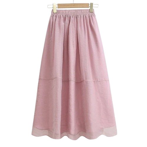 Comfort and style for every occasion! With a wide range of sizes and a flattering A-line silhouette, the Skirt Queen Moan is perfect for any body type. Made of high-quality cotton and voile fabric, this mid-calf skirt will provide you with the ultimate comfort and breathability. Plus, its empire waistline and broadcloth material make it a versatile piece for any wardrobe. Get yours today and experience the benefits of the Skirt Queen Moan ! Waist Size: 23.6" - 40.1" / 60cm-102cm Length: 31.5" / Non-stretch Cotton Skirt For Spring, Spring Cotton Non-stretch Maxi Skirt, Spring Maxi Skirt With Elastic Waistband, Spring Maxi Skirt With Gathered Detail, Feminine Wide Leg Maxi Skirt For Summer, Spring Cotton Flowy Skirt, Spring Flowy Cotton Skirt, Chic Cotton Non-stretch Maxi Skirt, Chic Non-stretch Cotton Maxi Skirt