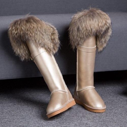 Over The Knee Boot Outfit, Womens Tall Boots, Boots With Fur, 7 Angels, Leather Over The Knee Boots, Knee Boots Outfit, Fur Snow Boots, Leather Snow Boots, Leather Knee Boots