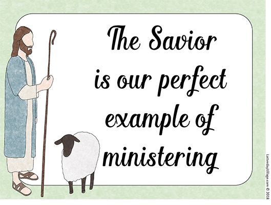 an image of a man with a sheep and the words, the savor is our perfect example of ministering